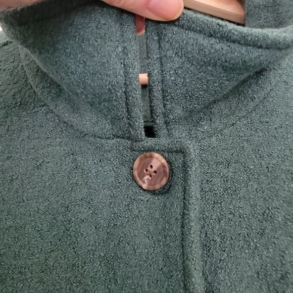 Joie NWOT Boiled Wool Blend Jacket Shacket Green Button Up Pockets Plus Size 3x - Picture 5 of 16